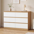 Modernes Sideboard mit sechs Stauraumschubladen, Aussenabmessungen 110 x 38 x 77 cm fuer Wohnzimmer