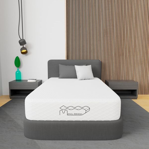 7-Zonen Viscoschaum Komfortmatratze mit ausgewogener Koerperunterstuetzung, Standardgroesse 120 x 200 cm
