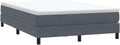 Samtbezogenes Boxspring-Doppelbett ohne mitgelieferte Matratze, dunkelgraue Polsterkonstruktion 140 x 220 cm fuer komfortable Schlafzimmergestaltung